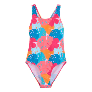 Regatta Girls Katrisse Tropical Leaves One Piece Swimsuit (Multicoloured)