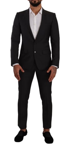 Traje de dos piezas negro MARTINI de un solo pecho para hombre de Dolce & Gabbana