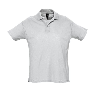 SOLS Mens Summer II Pique Short Sleeve Polo Shirt (Ash)