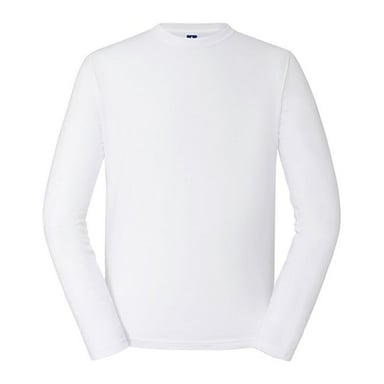 Russell Mens Classic Long-Sleeved T-Shirt (White)