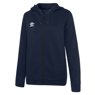 Umbro Womens/Ladies Club Leisure Full Zip Hoodie (Navy/White)