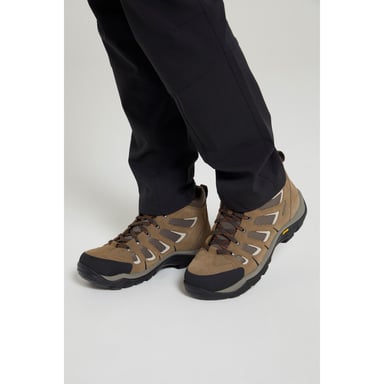 Mountain Warehouse Mens Field Extreme Suede Wide Walking Boots (Brown)