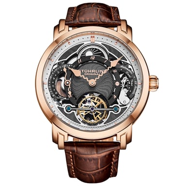 Celestial Timekeeper 1017 Dual Time Automatic Skeleton Watch