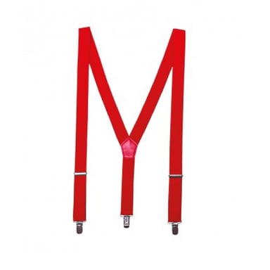 Premier Mens Clip On Braces (Red)