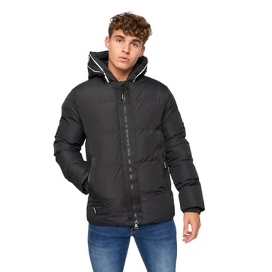 Crosshatch Mens Sandbox Hooded Jacket (Black)