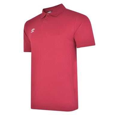 Umbro Boys Essential Polo Shirt (New Claret/White)