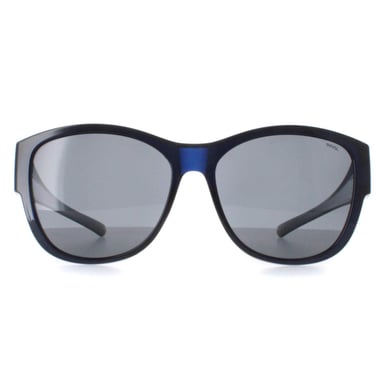 INVU Round Womens Transparent Azul Azul Polarizado E2102