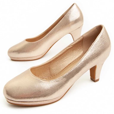 Montevita Zapato De Tacón Unne61 En Dorado