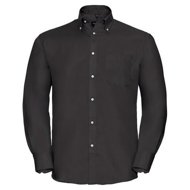 Russell Collection Mens Ultimate Non-Iron Long-Sleeved Formal Shirt (Black)