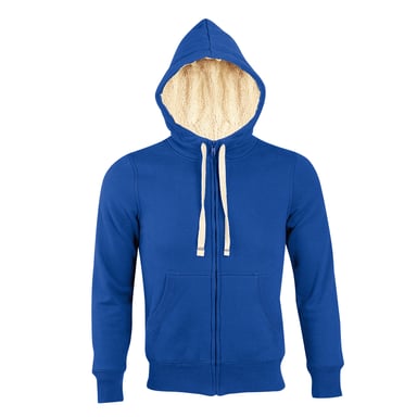 SOLS Sherpa Unisex Zip-Up Hooded Sweatshirt / Hoodie (Royal Blue)