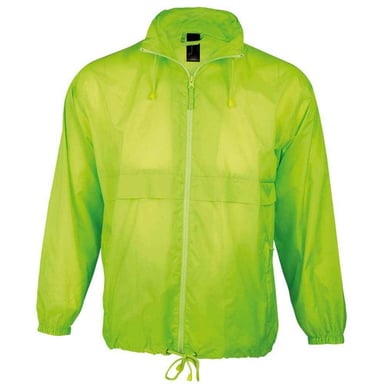 SOLS Unisex Adult Surf Windbreaker (Neon Lime)