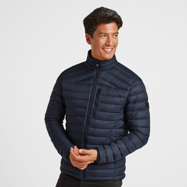 Drax Mens Funnel Down Jacket Navy