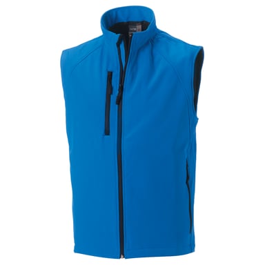 Russell Mens 3 Layer Soft Shell Gilet Jacket (Azure Blue)