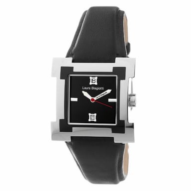 Laura Biagiotti Reloj Unisex Cuarzo plata negro