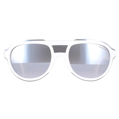 Moncler ML0055 24C gafas de sol de espejo ahumado blanco