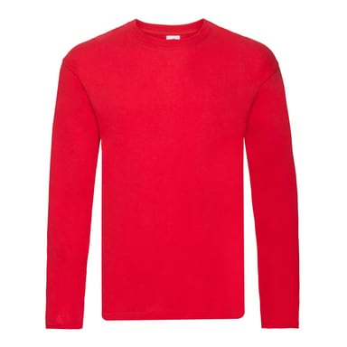 Fruit Of The Loom Mens R Long-Sleeved T-Shirt (Red)