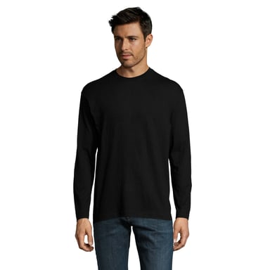 SOLS Mens Monarch Long-Sleeved T-Shirt (Deep Black)