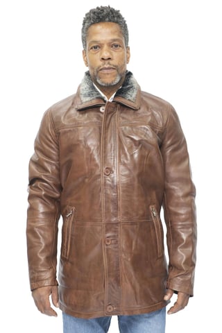 Gabardina de cuero para hombre - Alepo