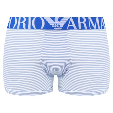 Emporio Armani Comfort Microfibra Mens Blue/White Cajas Shorts