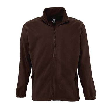 SOLS Mens North Full Zip Outdoor Fleece Jacket (Dark Chocolate)