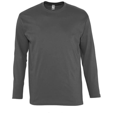 SOLS Mens Monarch Long Sleeve T-Shirt (Dark Grey)