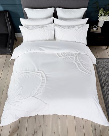 Ted Baker Magsk Ducmgtw8Whi Magnolia Super King Duvet Cover, White