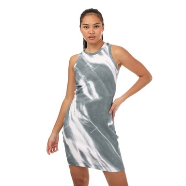 Women's Calvin Klein Aop Rib Dress in Blue