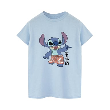 Disney Mens Lilo & Stitch Bermuda Shorts T-Shirt (Baby Blue)