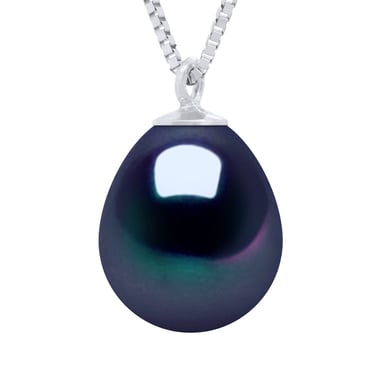 Necklace Real Cultured Freshwater Pearl Pear 9-10 mm