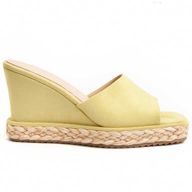 Sandalía de Tacón Montevita Sparto2121 Amarillo