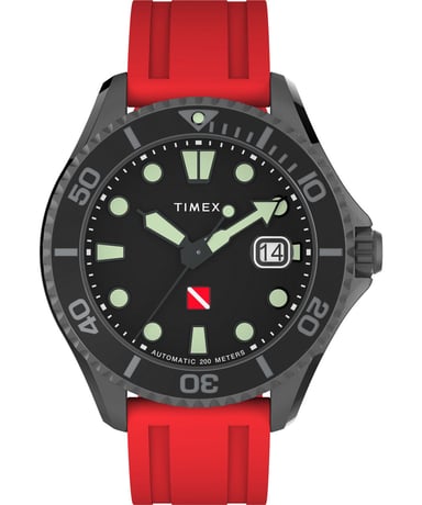 Timex Deep Water Tiburon Automatic Men's Red Watch TW2W21000