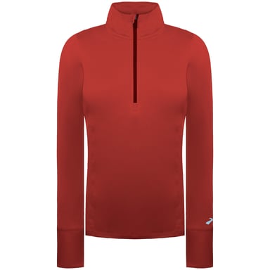Brooks Dash 1/2 Zip Womens Dark Red Running Top
