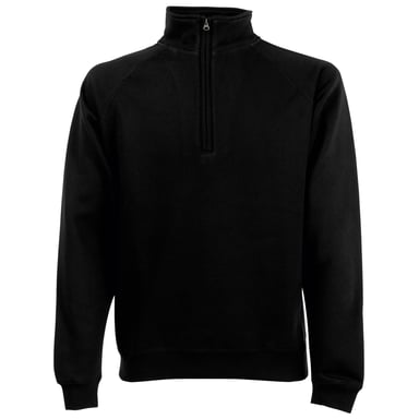 Fruit Of The Loom Mens Zip Neck Sweatshirt (Black)