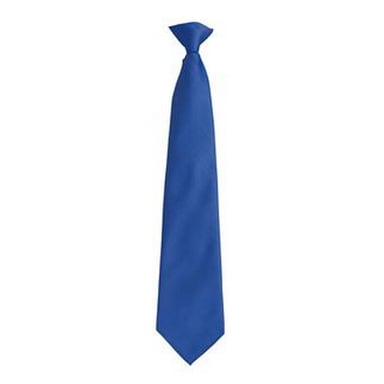 Premier Mens Fashion ”Colours” Work Clip On Tie (Royal)