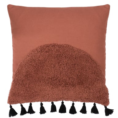 furn. Funda de Cojín de Algodón Tufted Semicírculo Radian con Borlas