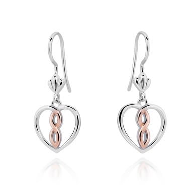 Orphelia 'Delilah' Women's 925 Sterling Silver Drop Earrings - Silver/Rose ZO-7475