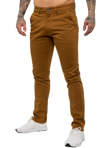 Enzo | Jeans Chino Elásticos Slim Fit para Hombre - Marrón