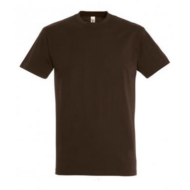 SOLS Mens Imperial Heavyweight Short Sleeve T-Shirt (Chocolate)