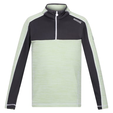 Regatta Childrens/Kids Hewley Recycled Half Zip Fleece Top (Quiet Green/Seal Grey)