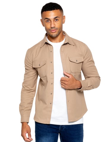 Enzo | Sobrecamisa texturizada para hombre - Arena