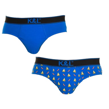 Pack-2 Slips Funny tejido transpirable KL2006 hombre