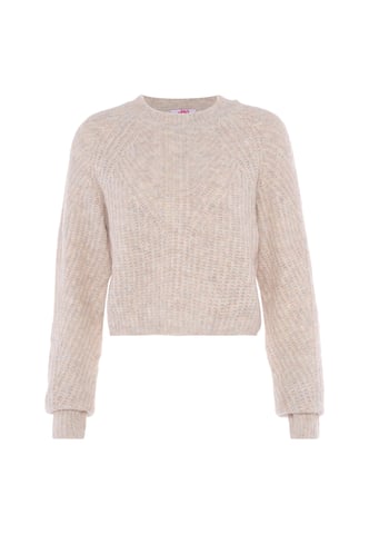 Mymo Pullover women wool white melange