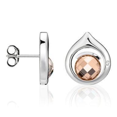 Orphelia Women's 925 Sterling Silver Stud Earrings - Silver ZO-5979