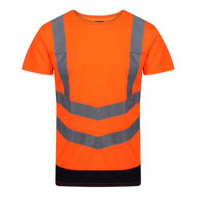 Regatta Mens Pro High-Vis Short-Sleeved T-Shirt (Orange/Navy)