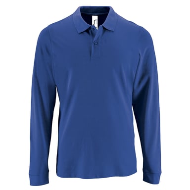 SOLS Mens Perfect Long Sleeve Pique Polo Shirt (Royal Blue)