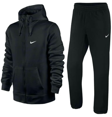 Conjunto de chándal completo de forro polar Nike Club para hombre negro