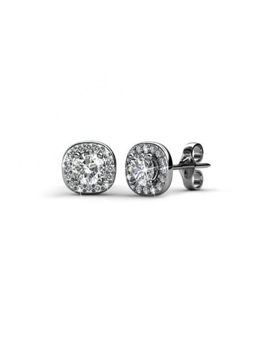 Pendientes Cushy - Plata y Cristal