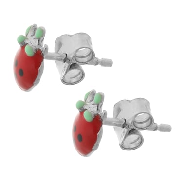 Orphelia 'Apple' Child's 925 Sterling Silver Stud Earrings - Silver ZO-7149