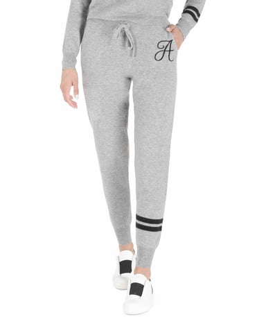 Crown Of Edinburgh Pantalon De Survetement En Cachemire Morningside Gris A