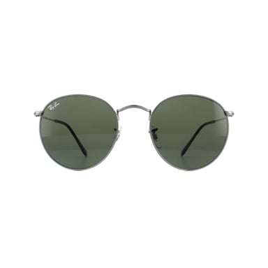 Ray-Ban Round Unisex Gunmetal Green Sunglasses